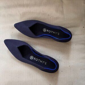 Gorgeous Dk Blue Rothy"s Flats, 8.5